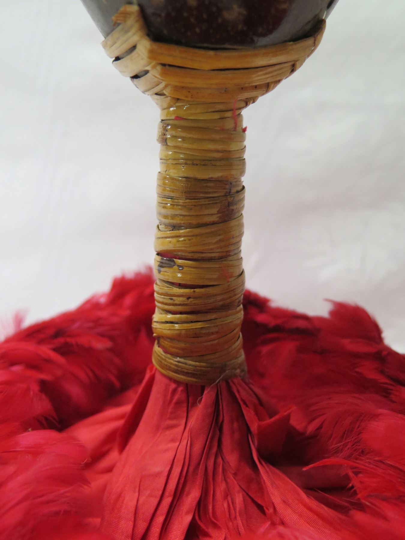 Qty 2 Uli Uli Hawaiian Feathered Hula Instruments Approx. 8