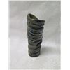 Image 2 : Raku Pottery Vase made in Hawaii w/ Maker's Mark Approx. 3" dia, 9"H