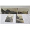 Image 1 : Qty 4 Original 1905 Photographs Various Views of Pali Lookout Approx. 8"x3" & 5"x3"
