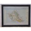 Image 1 : 3D Topographic Raised Relief Map Oahu, Army Map Service, Corps of Engineers, Framed 17.5"x13.5"