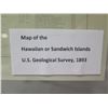 Image 10 : Map of Hawaiian or Sandwich Islands, U.S. Geological Survey, Framed 12"x15"