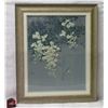 Image 1 : Original Floral Artwork w/ Asian Markings Signed David Lee, Framed 31"x37"