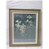 Image 2 : Original Floral Artwork w/ Asian Markings Signed David Lee, Framed 31"x37"