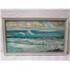 Image 2 : Original Artwork, Oceanscape, Signed Peter Hayward, Framed 44"x26"