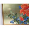 Image 8 : Original Floral Artwork on Silk titled "Golden Moments" Signed David Lee, Framed 45"x33"