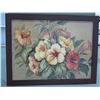 Image 1 : Floral Artwork Signed B. Vinette, Framed 33"x25"