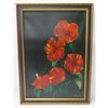 Image 1 : Floral Artwork Signed by Artist, Framed 21"x29"