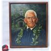 Image 1 : Original Oil Painting of Rev. John Kukahiko by Leslie B. DeMille Circa 1950's, Framed 20"x25"
