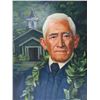 Image 9 : Original Oil Painting of Rev. John Kukahiko by Leslie B. DeMille Circa 1950's, Framed 20"x25"