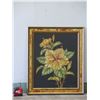 Image 9 : Floral Artwork Signed by Frank Y. Oda, Hawaii, Framed 20"x24"