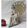 Image 1 : Lladro Seated Girl w/ Lei Figurine 9"L x 11"H