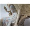 Image 9 : Lladro Seated Girl w/ Lei Figurine 9"L x 11"H