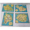 Image 1 : Qty 4 Hawaiian Island Maps 1945, Large Format 15"x12"