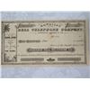 Image 1 : Hawaiian Bell Telephone Company 1880 Stock Certificate (no cash value) 10.25"x5"
