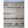 Image 3 : Hawaiian Bell Telephone Company 1880 Stock Certificate (no cash value) 10.25"x5"