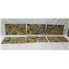 Image 1 : Qty 6 Complete Set Unfolded Hawaii Artwork w/ Info by Eugene Savage 21"x14"