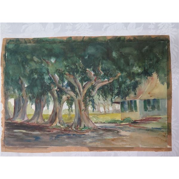 Landscape Artwork Signed by Elizabeth Zinn, Unfamed 22"x15"