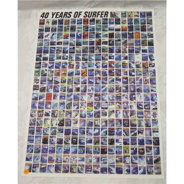 Forty Years of Surfer Poster 20 x27 