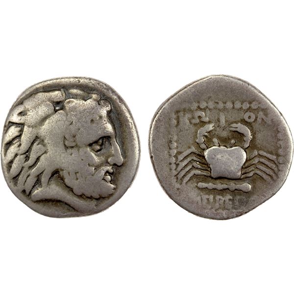 CARIA: Kos, AR drachm (2.99g), ca. 300-190 BC, F-VF