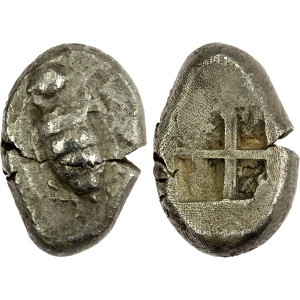 IONIA: Ephesos, AR drachm (3.50g), ca. 500-420 BC, VF