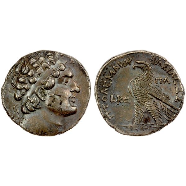PTOLEMAIC: Ptolemy VI Philometor, second reign, 163-145 BC, AR tetradrachm (14.03g), Alexandria, yea