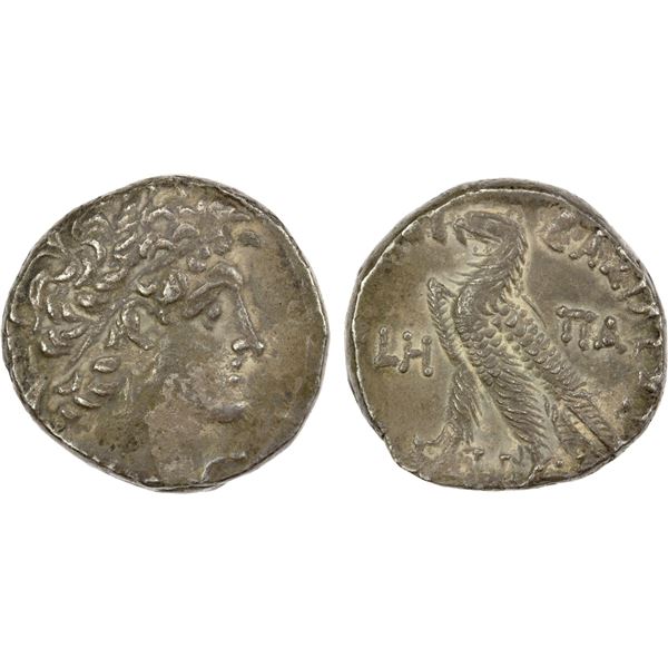 PTOLEMAIC: Cleopatra III & Ptolemy IX Soter II, 116-107 BC, AR tetradrachm (13.87g), Alexandria, yea