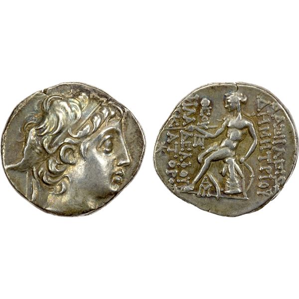 SELEUKID KINGDOM: Demetrios II Nikator, first reign, 146-138 BC, AR drachm (4.11g), Antioch on the O