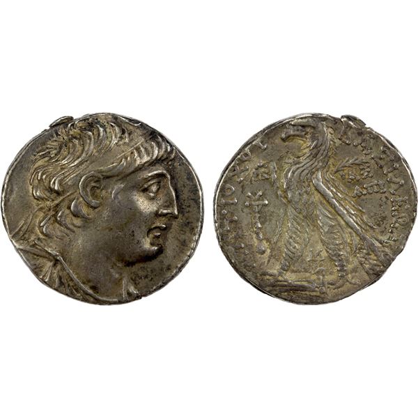 SELEUKID KINGDOM: Antiochos VII Euergetes (Sidetes), 138-129 BC, AR tetradrachm (14.14g), Tyre, SE 1