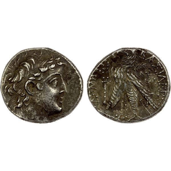 SELEUKID KINGDOM: Demetrios II Nikator, second reign, 129-125 BC, AR tetradrachm (14.25g), Tyre, SE