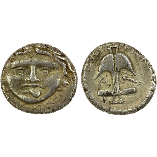 THRACE: Apollonia Pontika, AR drachm (2.76g), ca. 350 BC, VF