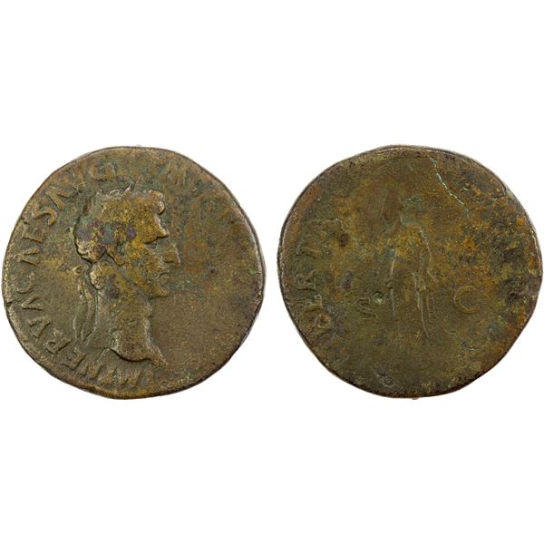 ROMAN EMPIRE: Nerva, 96-98 AD, AE sestertius (23.71g), Rome, Fine