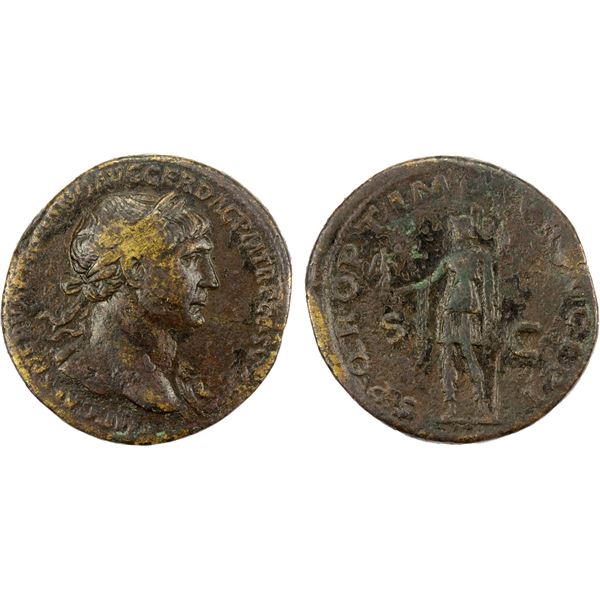 ROMAN EMPIRE: Trajan, 98-117 AD, AE sestertius (24.97g), Rome, 103-111 AD, F-VF