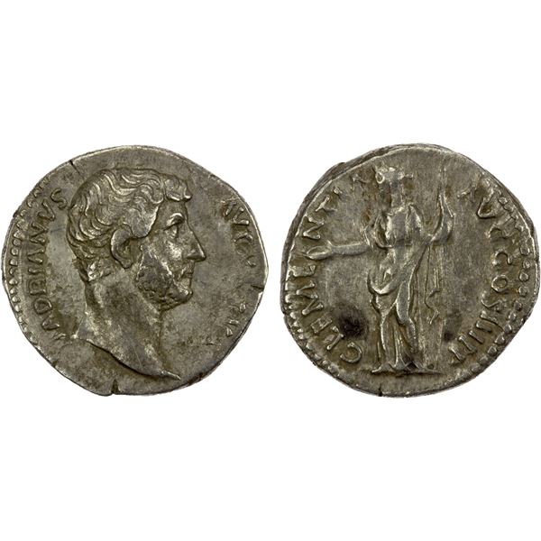 ROMAN EMPIRE: Hadrian, 117-138 AD, AR denarius (3.44g), Rome, 129-130 AD, VF