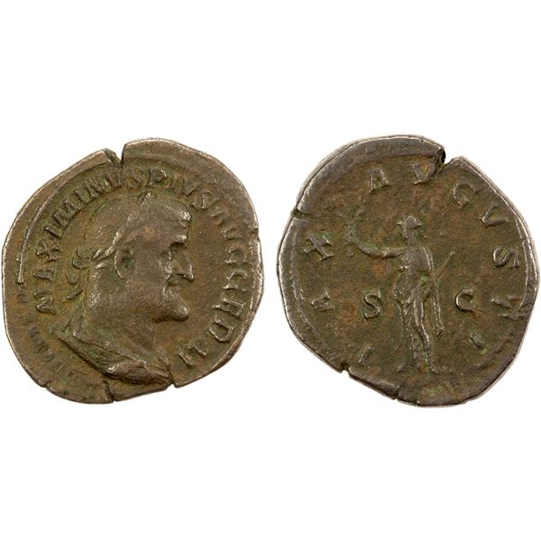 ROMAN EMPIRE: Maximinus I, 235-238 AD, AE sestertius (20.73g), Rome, 236-238 AD, VF