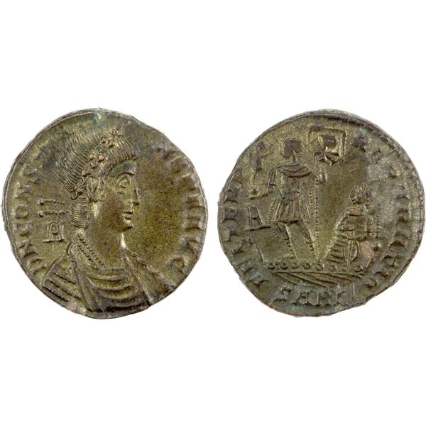 ROMAN EMPIRE: Constans II, 337-350 AD, BI centenionalis (6.40g), Arelate (Arles), 348-350 AD, EF-AU