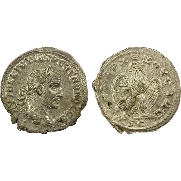 ROMAN PROVINCIAL: SYRIA: Trebonianus Gallus, 251-253 AD, BI tetradrachm (12.34g), Antioch, 251 AD, A