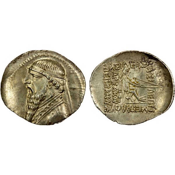 PARTHIAN KINGDOM: Mithradates II, 123-88 BC, AR drachm (4.30g), Rhagai, EF-AU