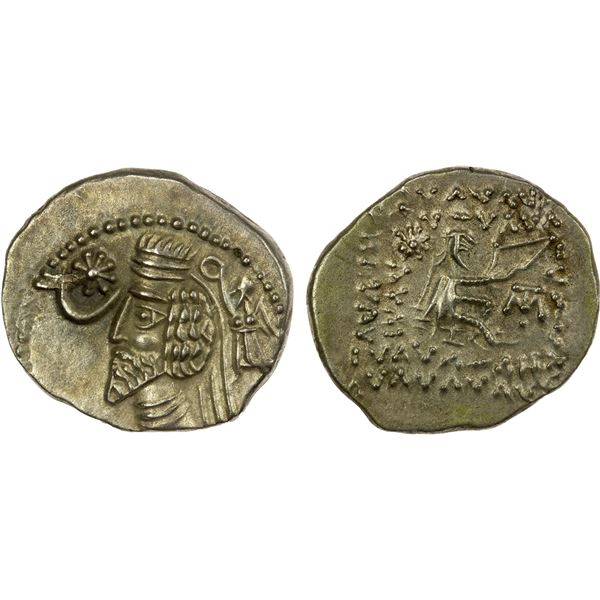 PARTHIAN KINGDOM: Phraatakes, 2 BC-4 AD, AR drachm (3.89g), Mithradatkart, VF-EF