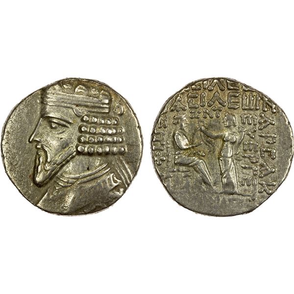 PARTHIAN KINGDOM: Gotarzes II, 40-51 AD, AR tetradrachm (14.85g), Seleukeia on the Tigris, SE357 (45