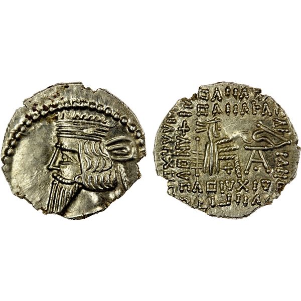 PARTHIAN KINGDOM: Vologases III, 105-147 AD, AR drachm (3.81g), Ekbatana, AU