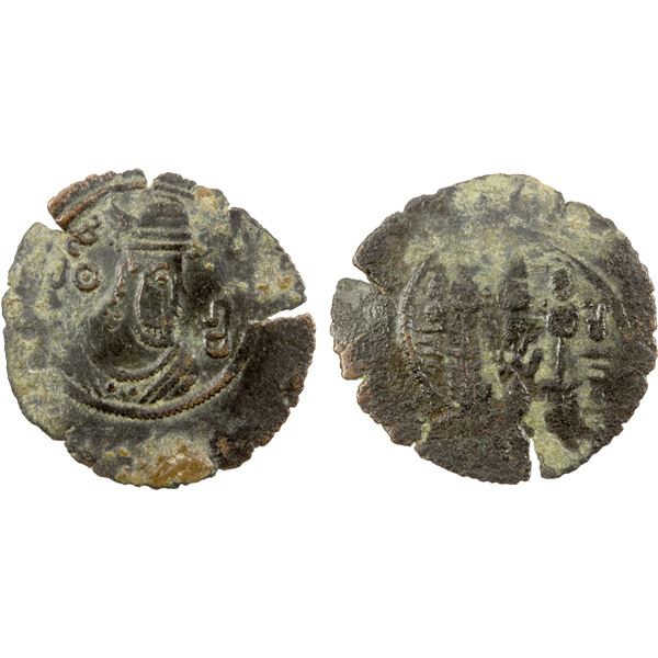ARAB-SASANIAN: Anonymous, AE pashiz (0.80g), NM, ND, F-VF