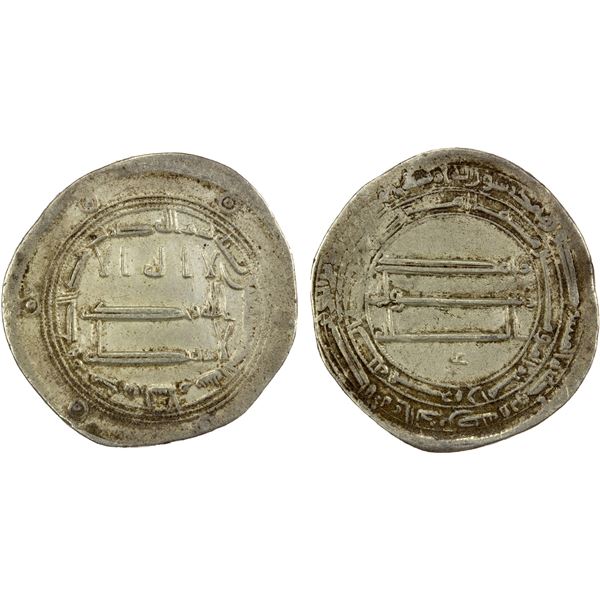 ABBASID: al-Rashid, 786-809, AR dirham (2.94g), Madinat al-Salam, AH171, VF