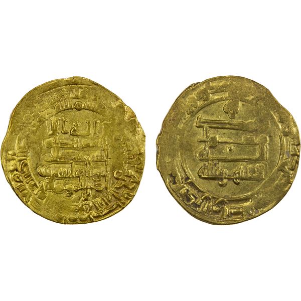 ABBASID: al-Qahir, 932-934, AV dinar (4.27g), Mah al-Basra (=Nihawand), AH321, EF