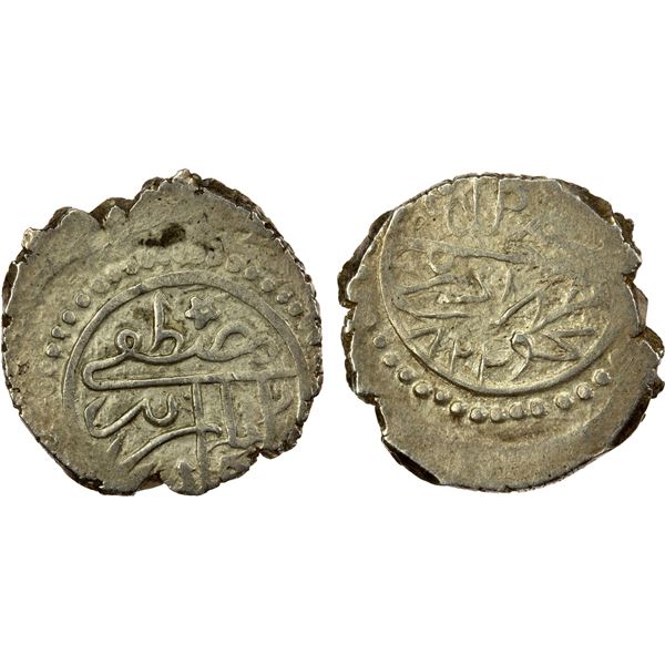 OTTOMAN EMPIRE: Mustafa Celebi, 1419-1422, AR full dirham (1.17g), Edirne, AH8224 (sic), VF