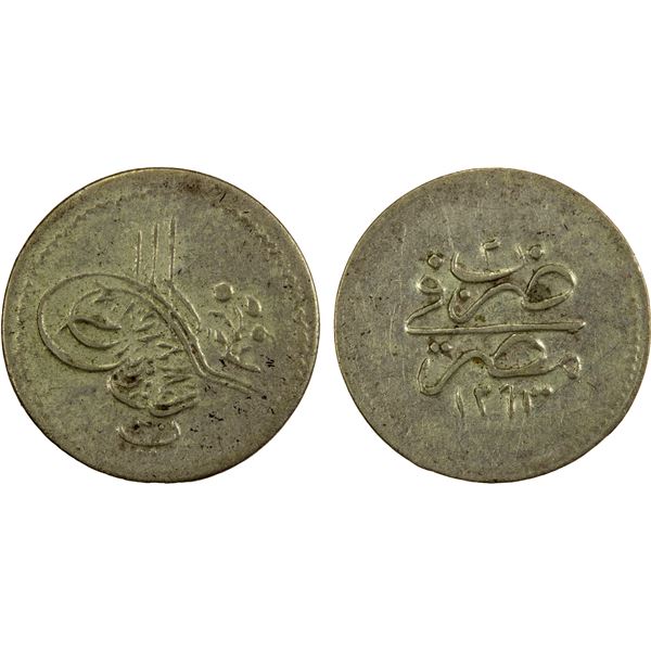 EGYPT: Abdul Hamid II, 1876-1909, AR 20 para (72g), Misr, AH1293 year 2, VF-EF
