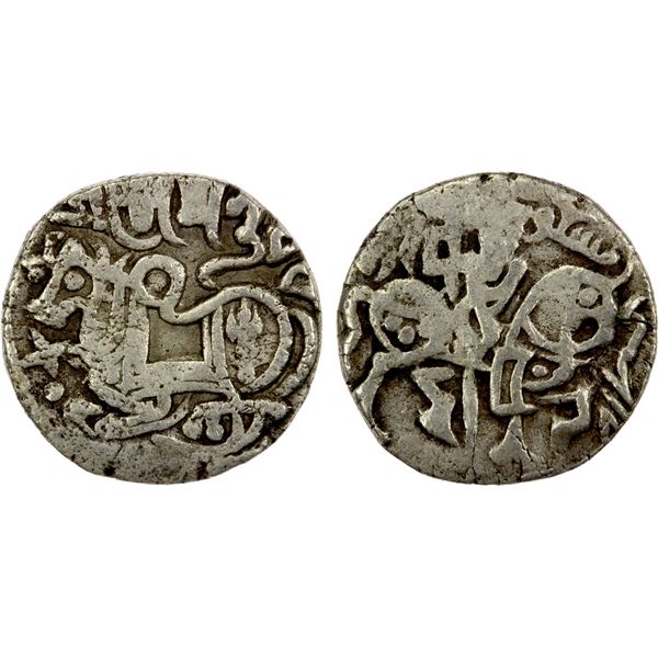 GHAZNAVID: Mas'ud I, 1030-1041, BI dirham (3.02g), NM, ND, VF