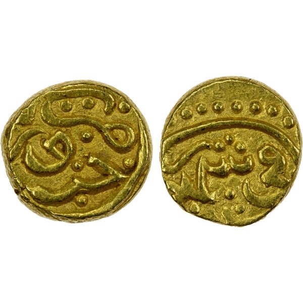 QALHATI AMIR: temp. Turanshah II, 1437-1456 AH, AV ½ dinar (1.28g), Jarûn, DM, EF