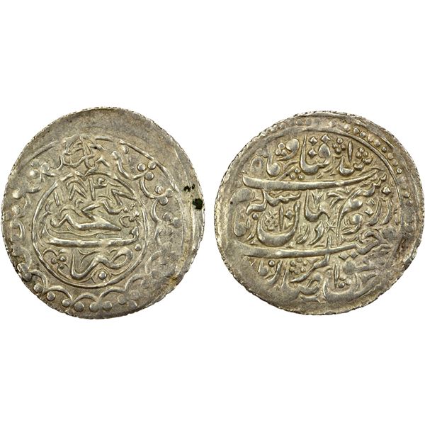 GANJA: Muhammad Hasan Khan, 1760-1780, AR abbasi (3.79g), Ganja, AH1184, EF