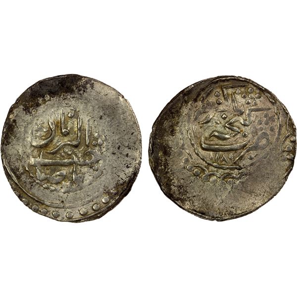 GANJA: temp. Muhammad Hasan Khan, 1760-1780, AR abbasi (3.03g), Ganja, AH1189, EF
