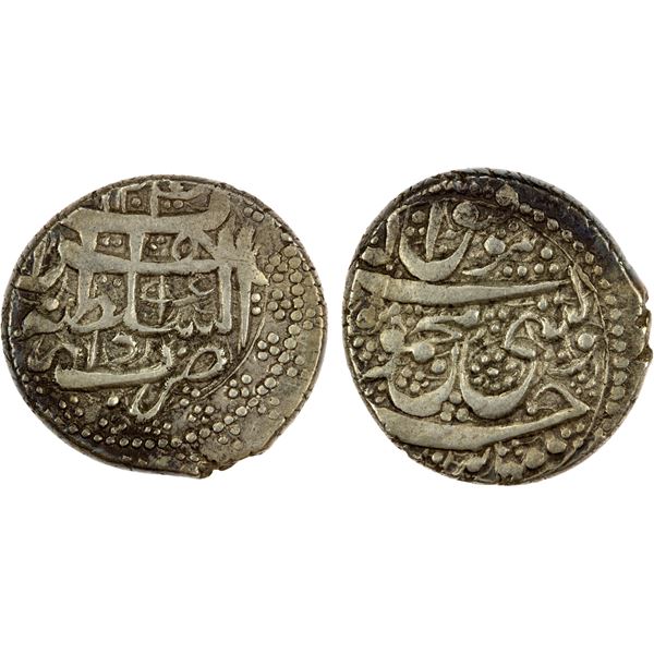 DURRANI: Mahmud Shah, at Herat, 1801-1829, AR rupee (10.25g), Herat, AH1240, EF